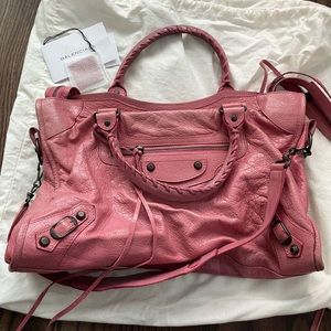 COPY - Balenciaga classic city handbag pink leather